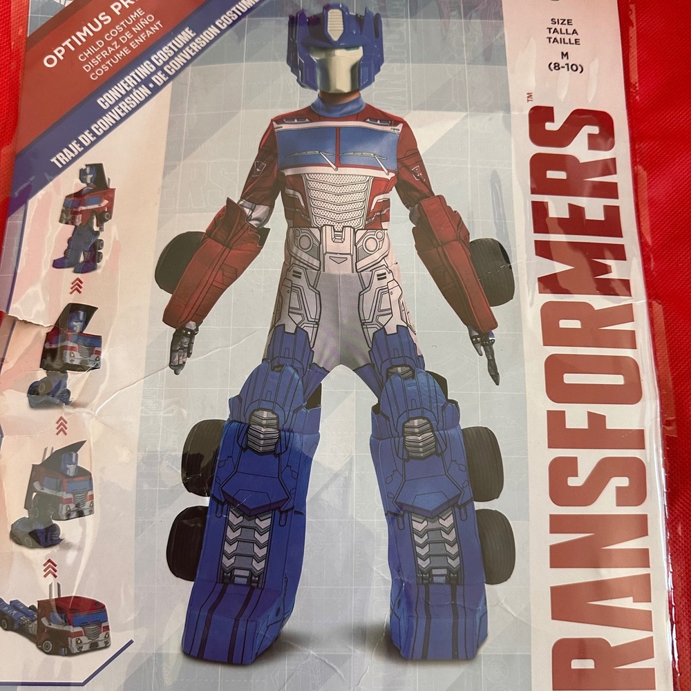 Disguise Transformers Optimus Prime Converting Costume Kids Halloween M 8-10 - Picture 2 of 15